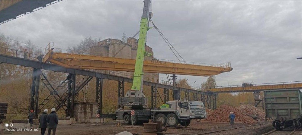 Монтаж металлоконструкций автокраном